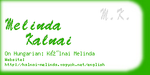 melinda kalnai business card